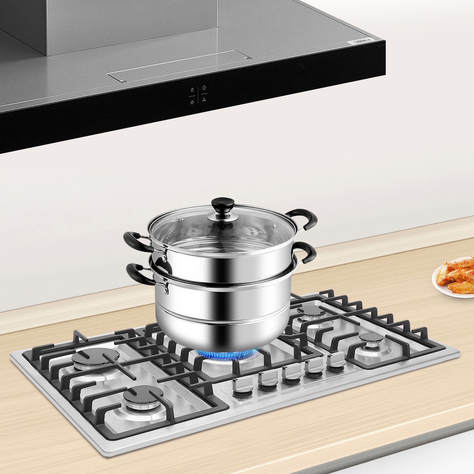 Electronics For Home - 5-Burner Gas Cooktop with Flame Failure