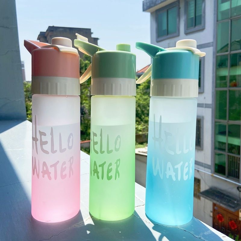 Smart Water Bottle Tracker - 650ML BPA Free Mist Spray Water