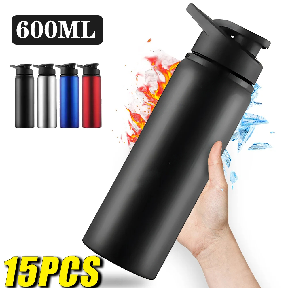 Smart Water Bottle Tracker - 1-15PCS Portable Stainless Steel Bicycle Water