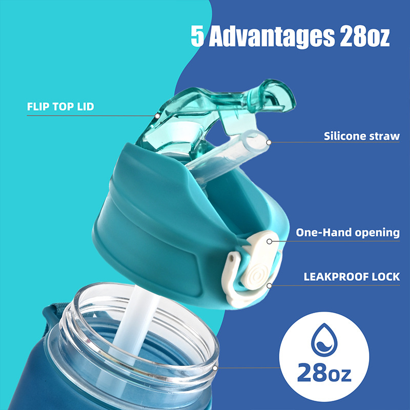 1PCS 800ML Large Capacity Spor - Smart Water Bottle Tracker avis et prix