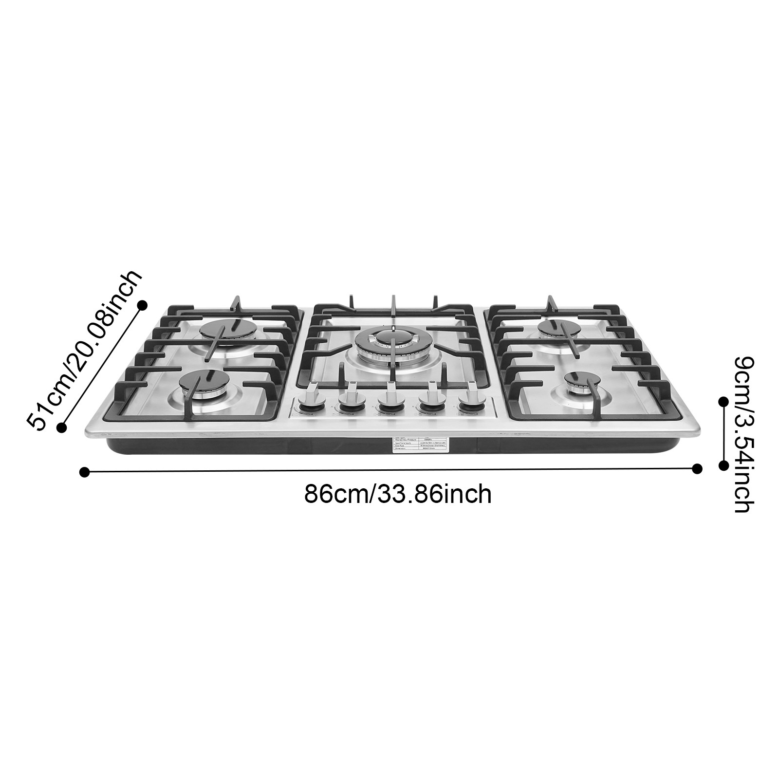 5-Burner Gas Cooktop with Flam - Electronics For Home avis et prix
