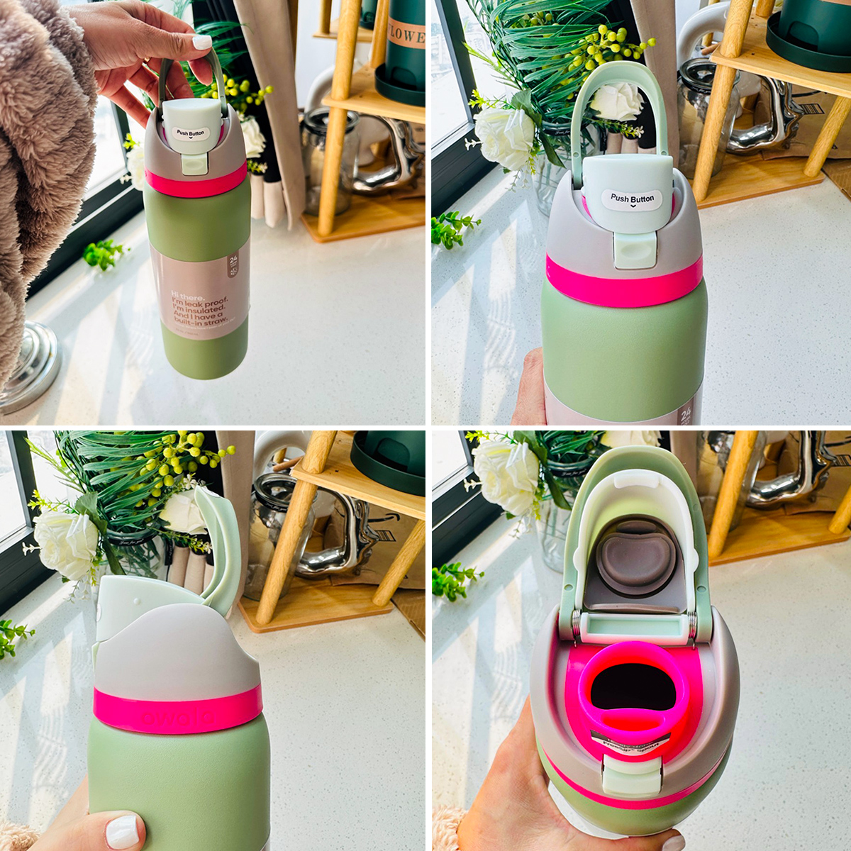owalaa Avocado green Water Bot - Smart Water Bottle Tracker avis et prix