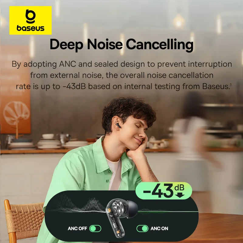 Baseus Bass EP10/BP1 NC -43dB  - Earbuds Anc Wireless avis et prix