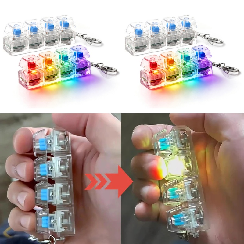 Transparent RGB Clicker Keycha - Electronics Gadgets Sale avis et prix